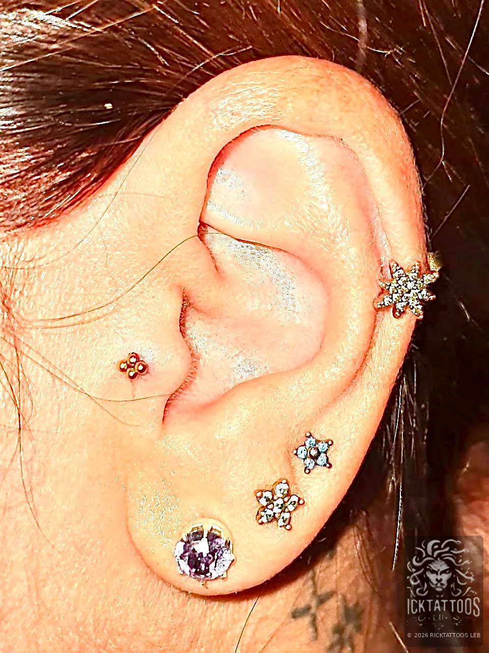 RickTattoos Beirut professional ear piercing 4